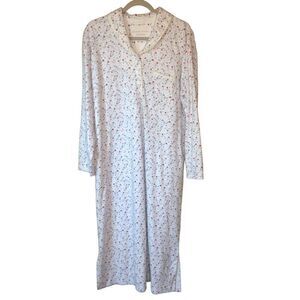 Amanda Stewart Intimates Long Sleeve Floral Country Nightgown Large